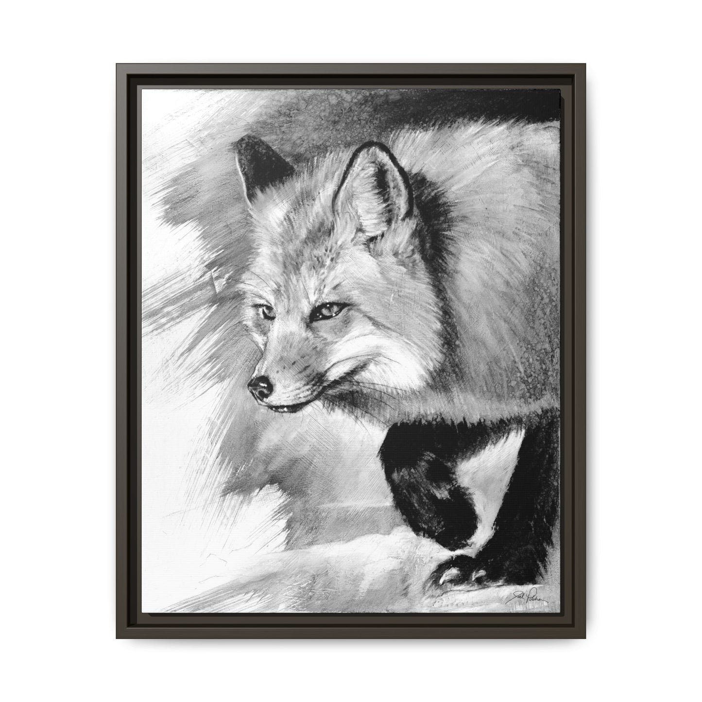 "Fox" Framed Canvas