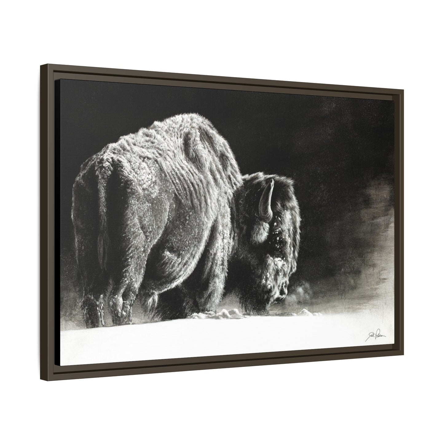 "Frosty" Framed Canvas