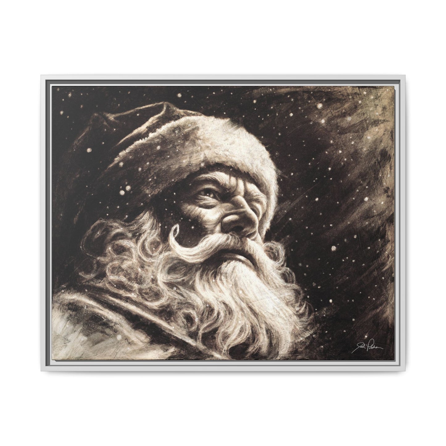 "Kris Kringle" Framed Canvas