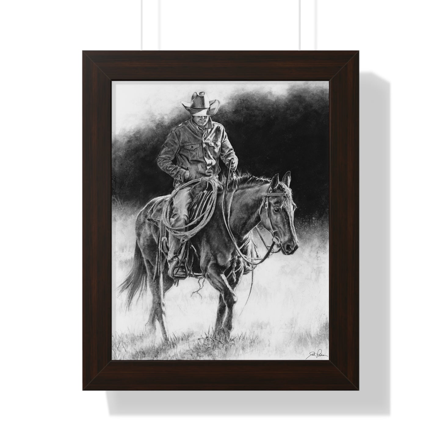 "Ridin' for the Brand" Framed Paper Print