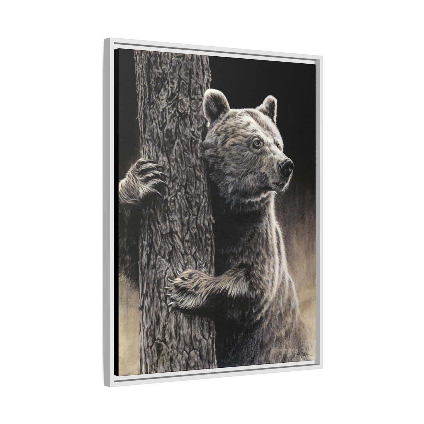"Bear Hug" Framed Canvas