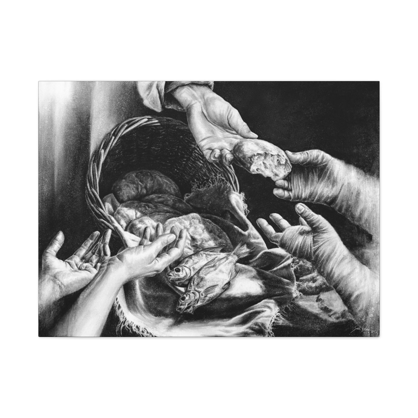 "Loaves and Fishes" Stretched Canvas