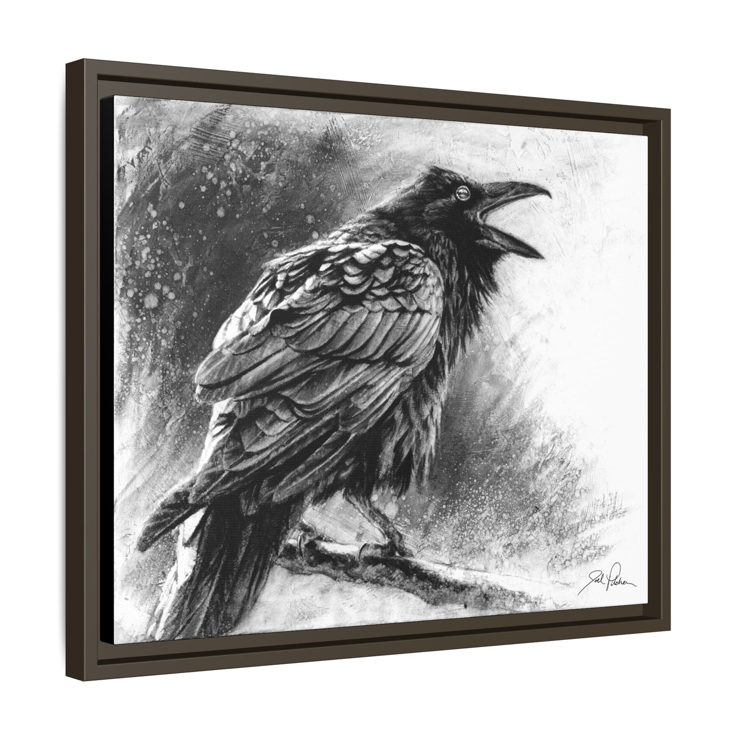 "Raven" Framed Canvas