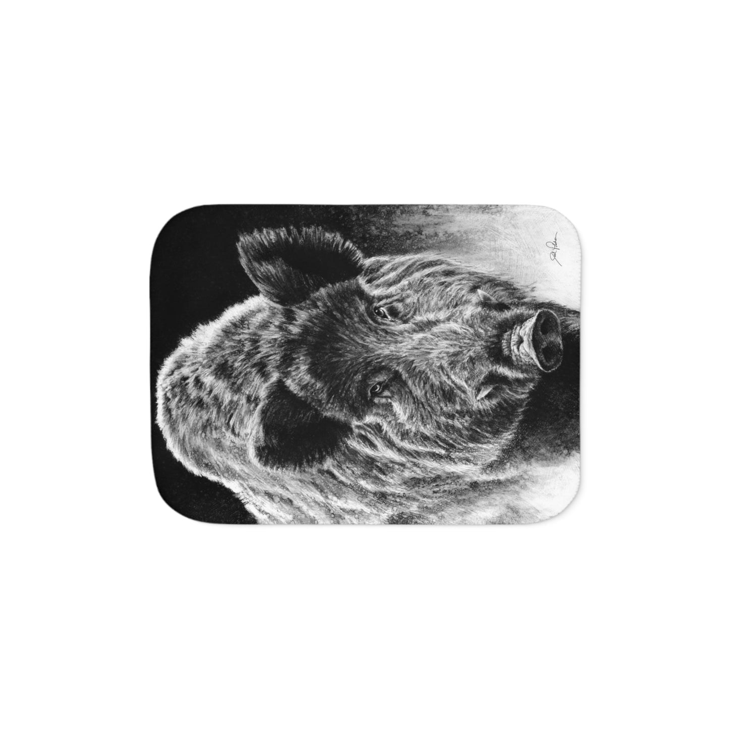"Wild Boar" Sherpa Blanket.