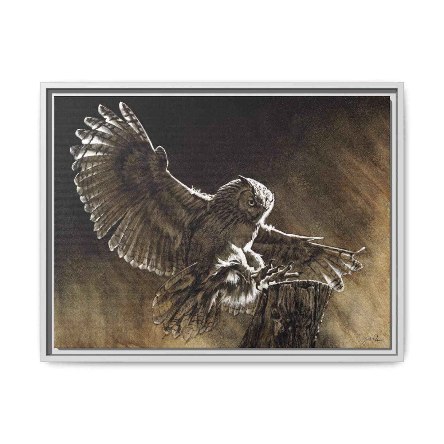 "Night Shift" Framed Canvas