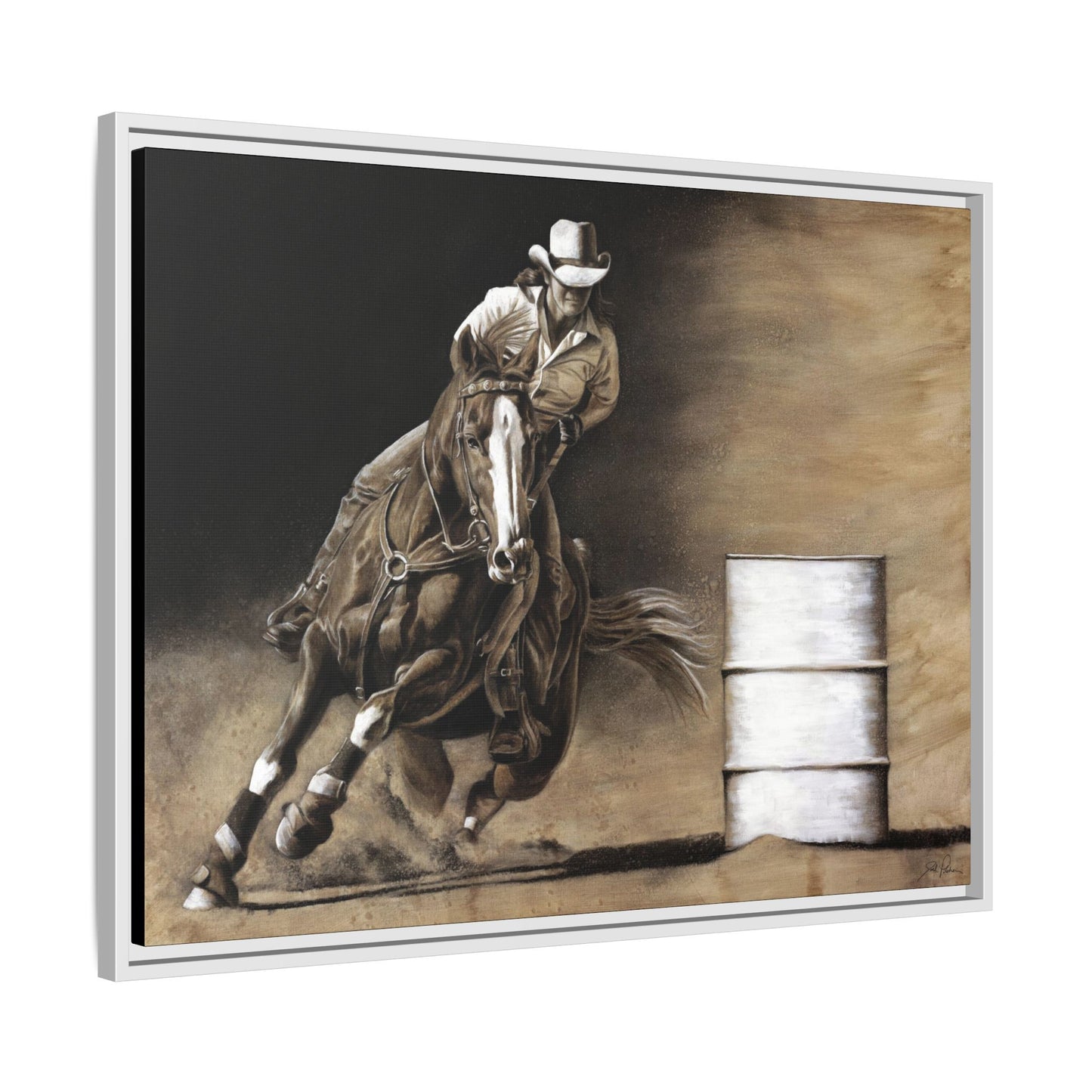 "Turn and Burn" Framed Canvas