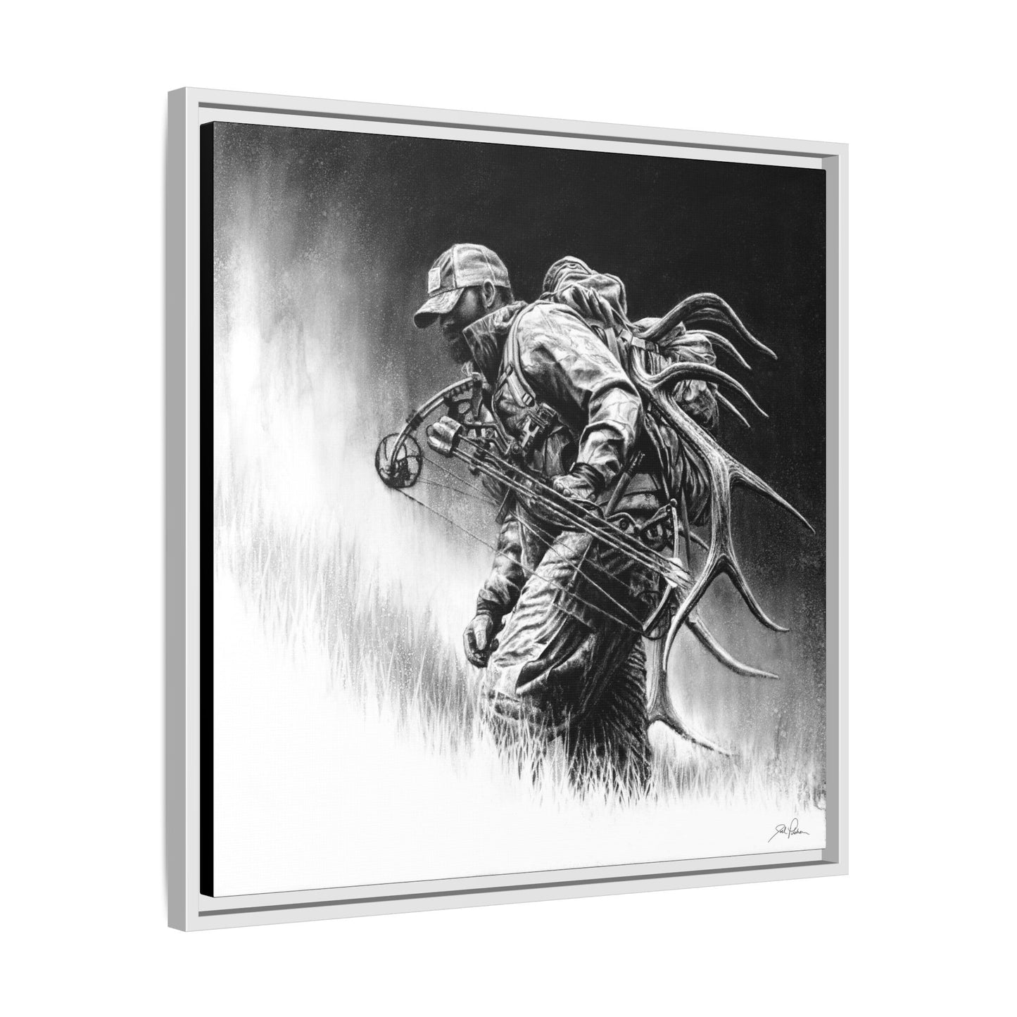 "Uphill Battle" Framed Canvas