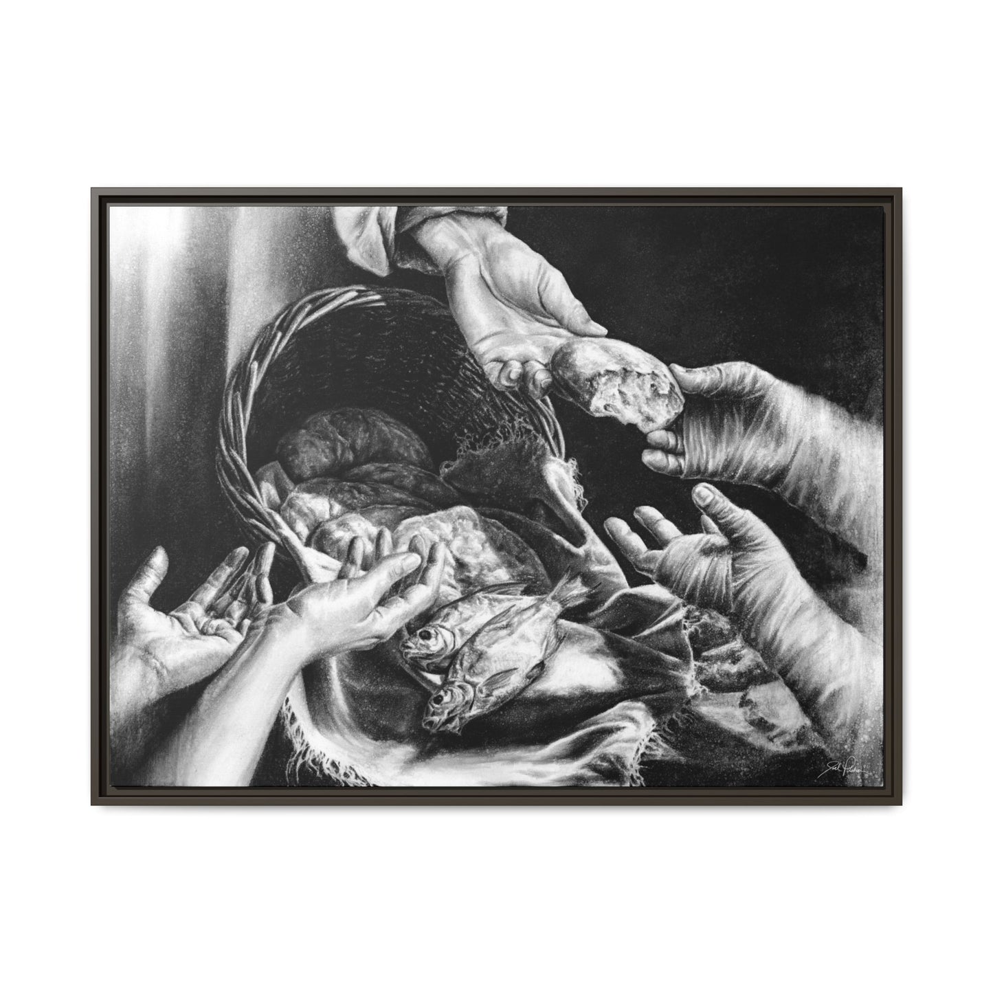 "Loaves and Fishes" Framed Canvas