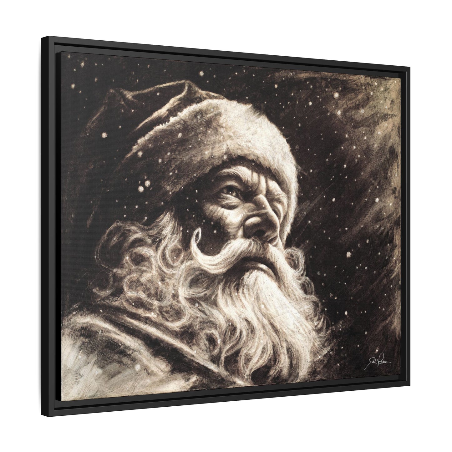 "Kris Kringle" Framed Canvas