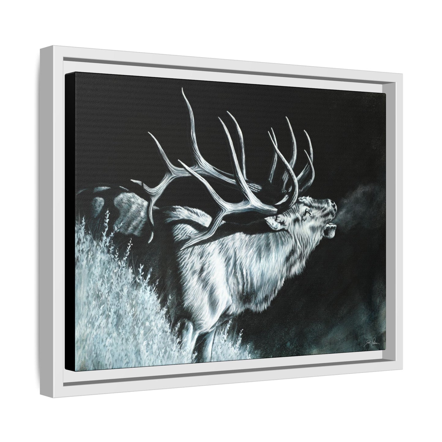"Moonlit Melody" Framed Canvas
