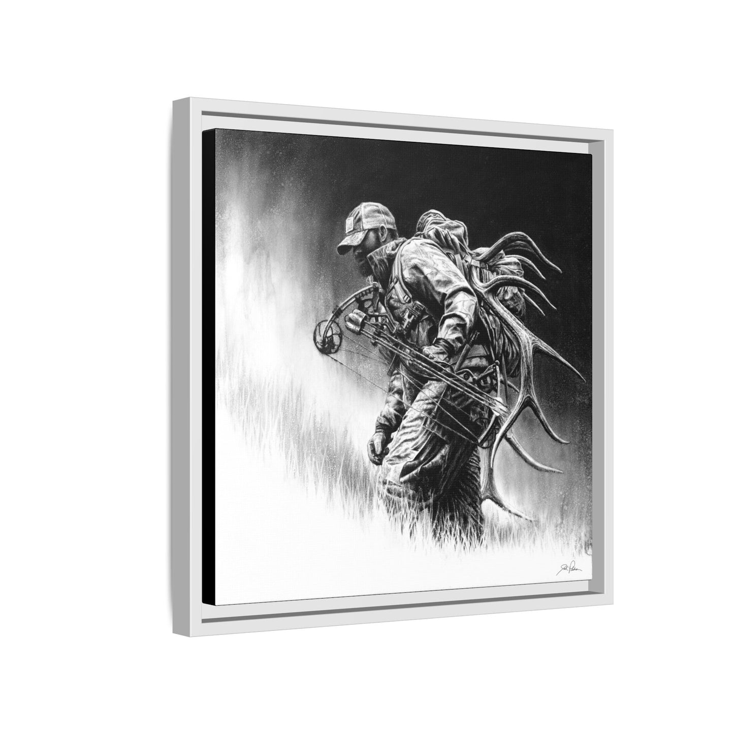 "Uphill Battle" Framed Canvas