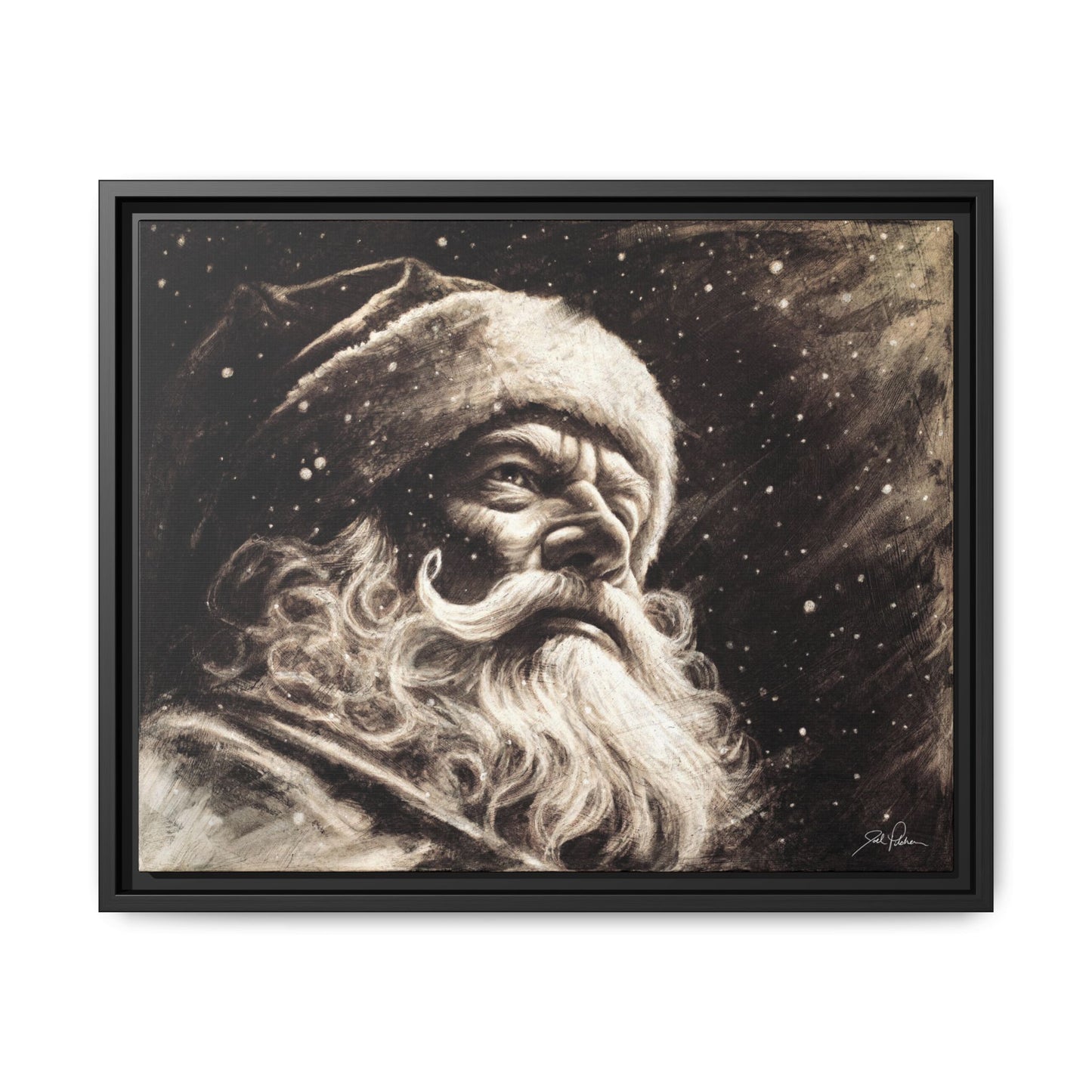 "Kris Kringle" Framed Canvas