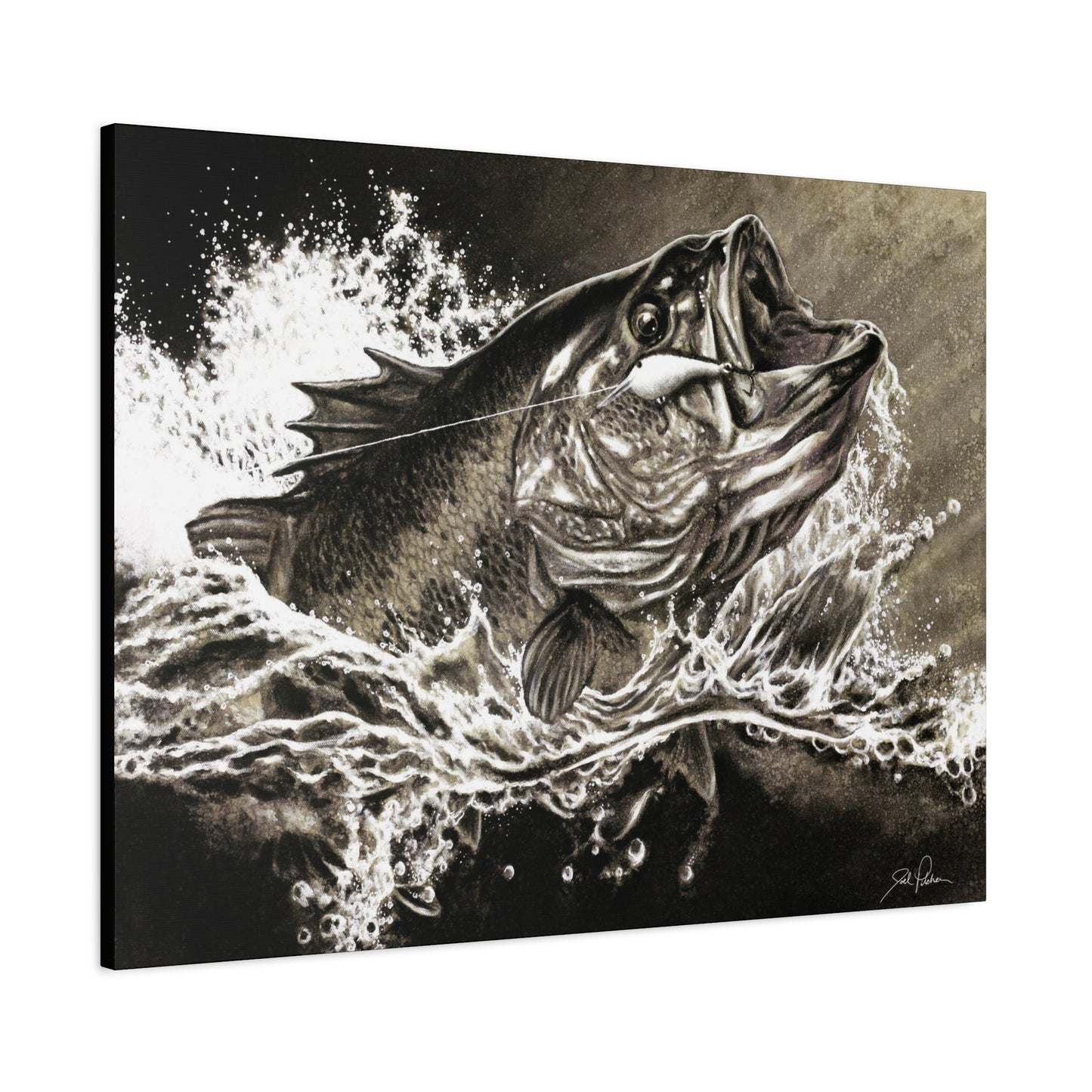 "Hooked" Stretched Canvas