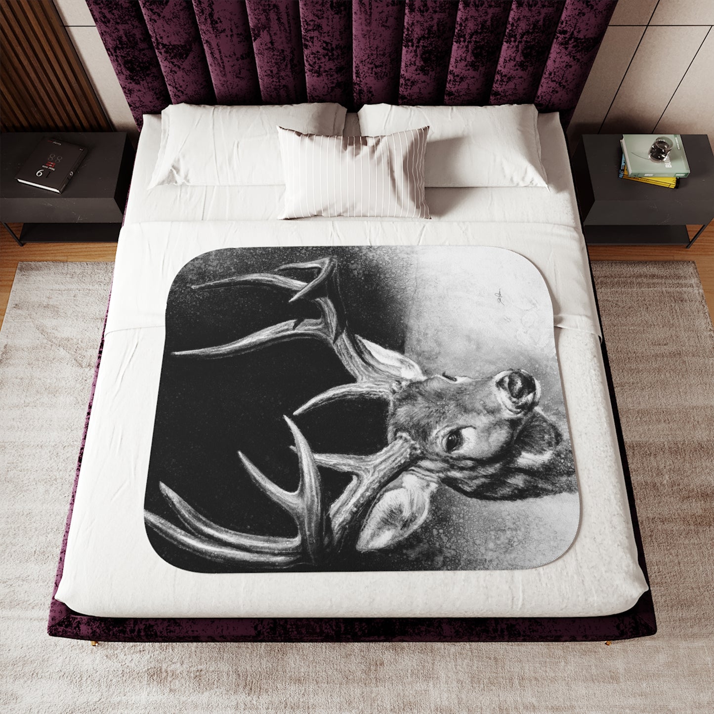 "Whitetail Buck" Sherpa Blanket.