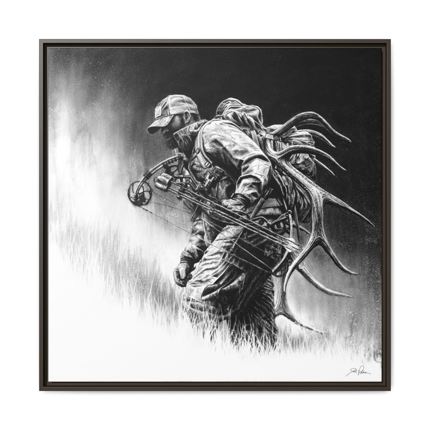 "Uphill Battle" Framed Canvas