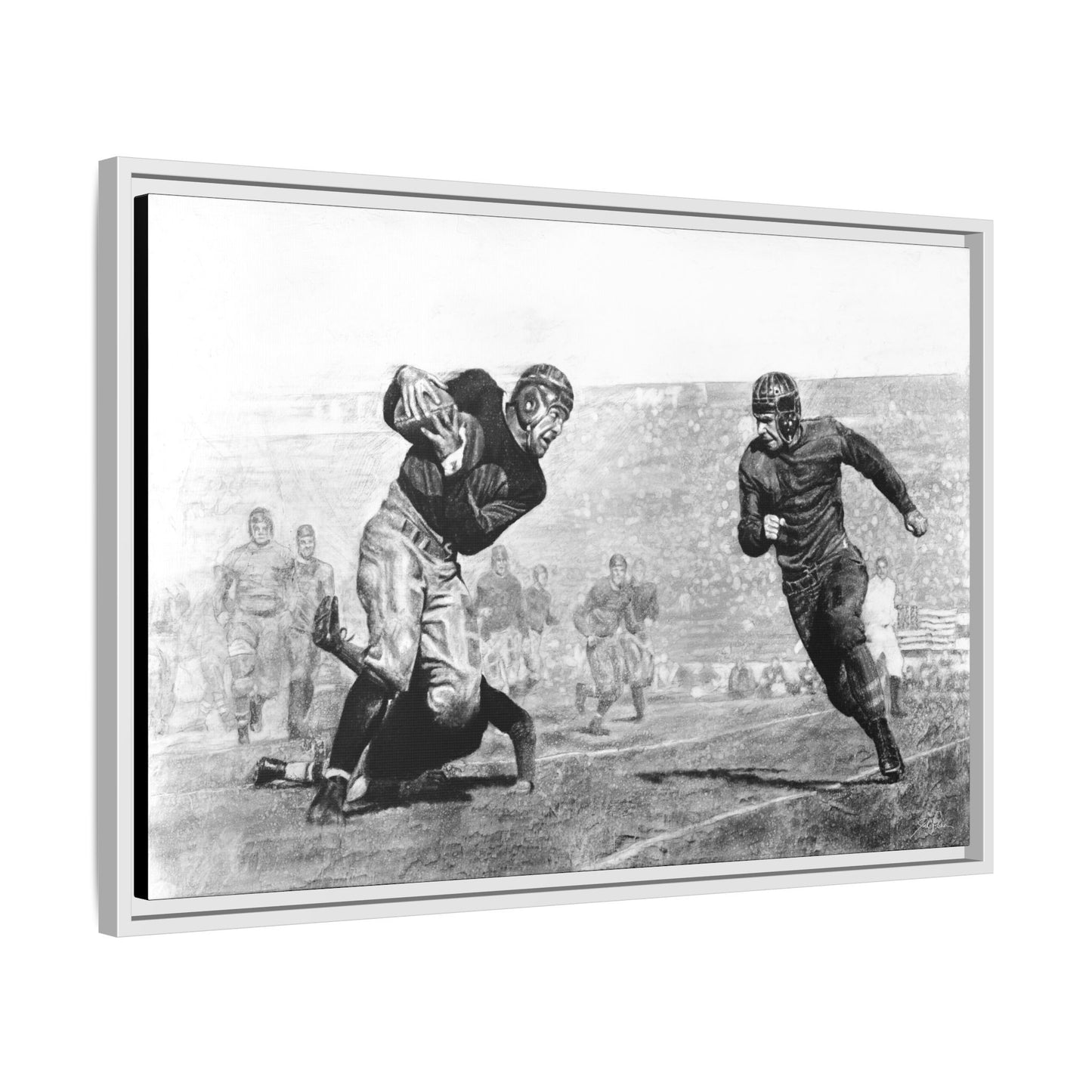 "Leatherheads" Framed Canvas