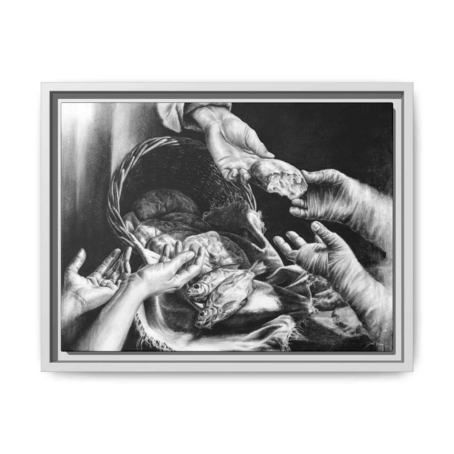 "Loaves and Fishes" Framed Canvas