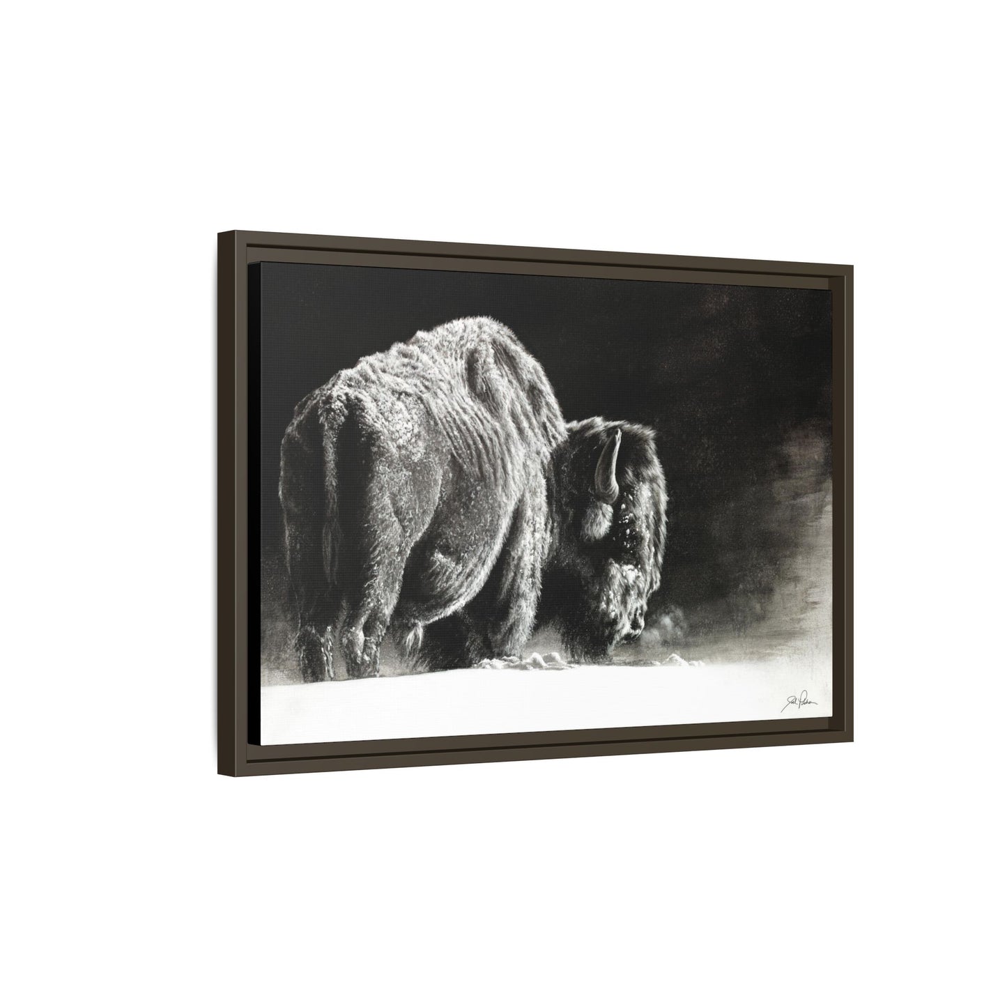 "Frosty" Framed Canvas