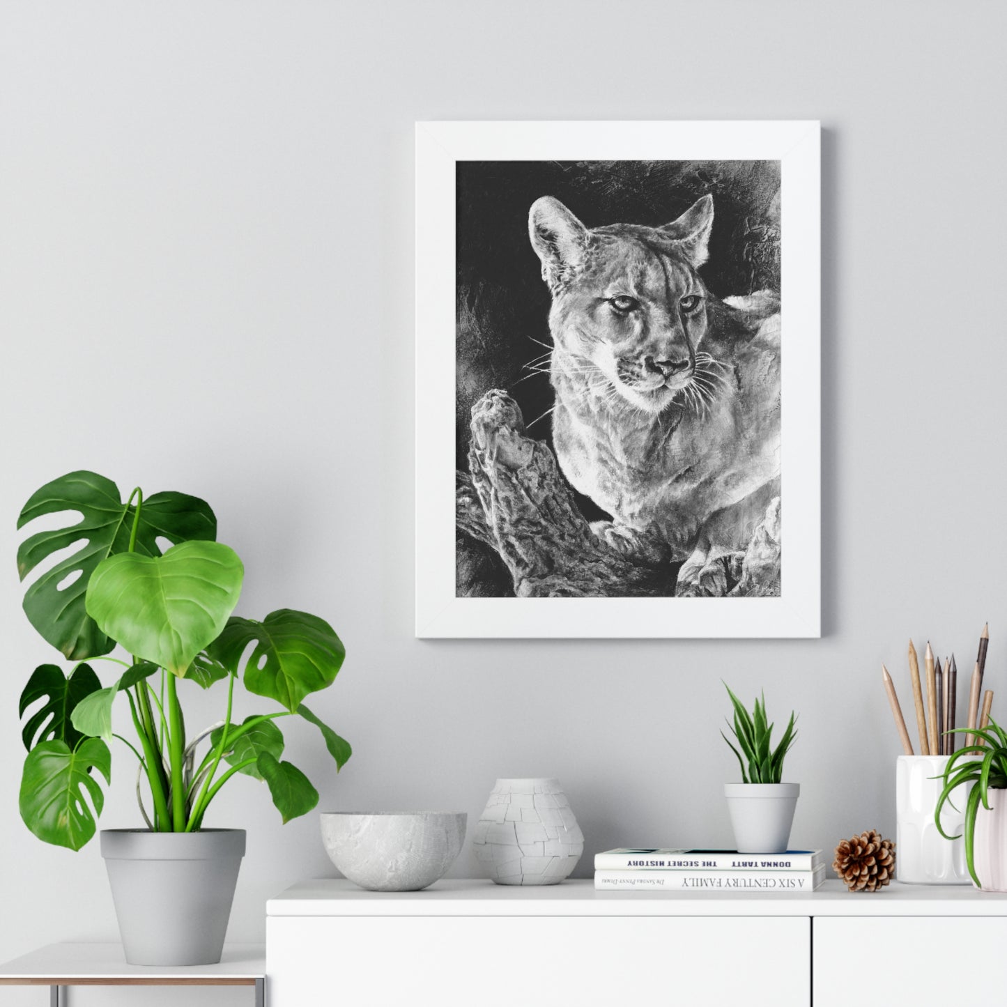 "Mountain Lion" Framed Paper Print