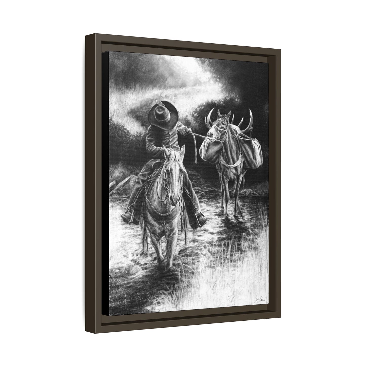"Shallow Crossing" Framed Canvas