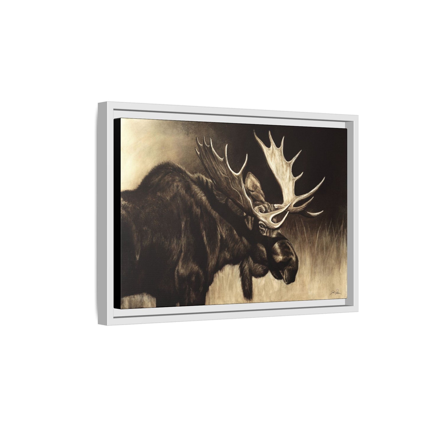 "Mighty Moose" Framed Canvas