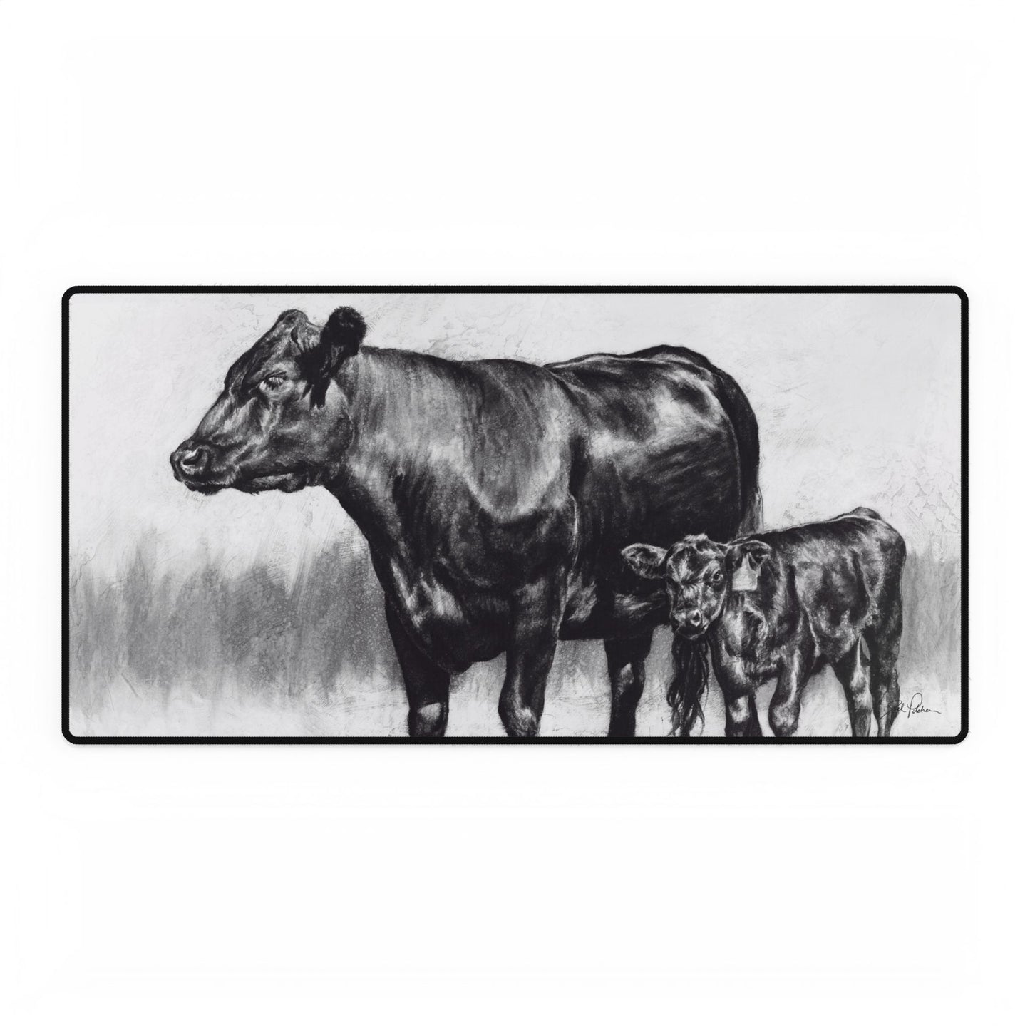 "Momma Cow and Calf" Mouse Pad