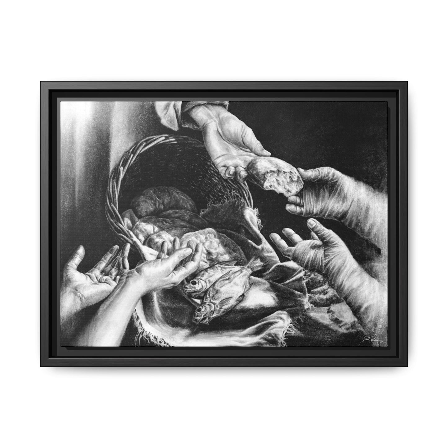 "Loaves and Fishes" Framed Canvas