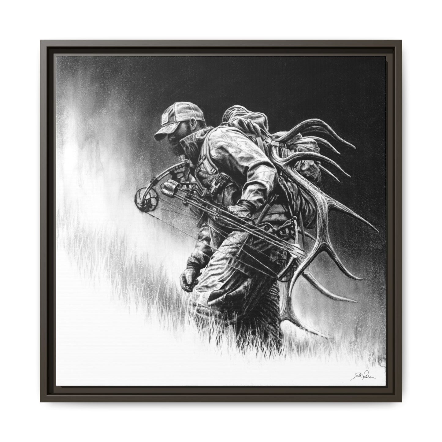 "Uphill Battle" Framed Canvas