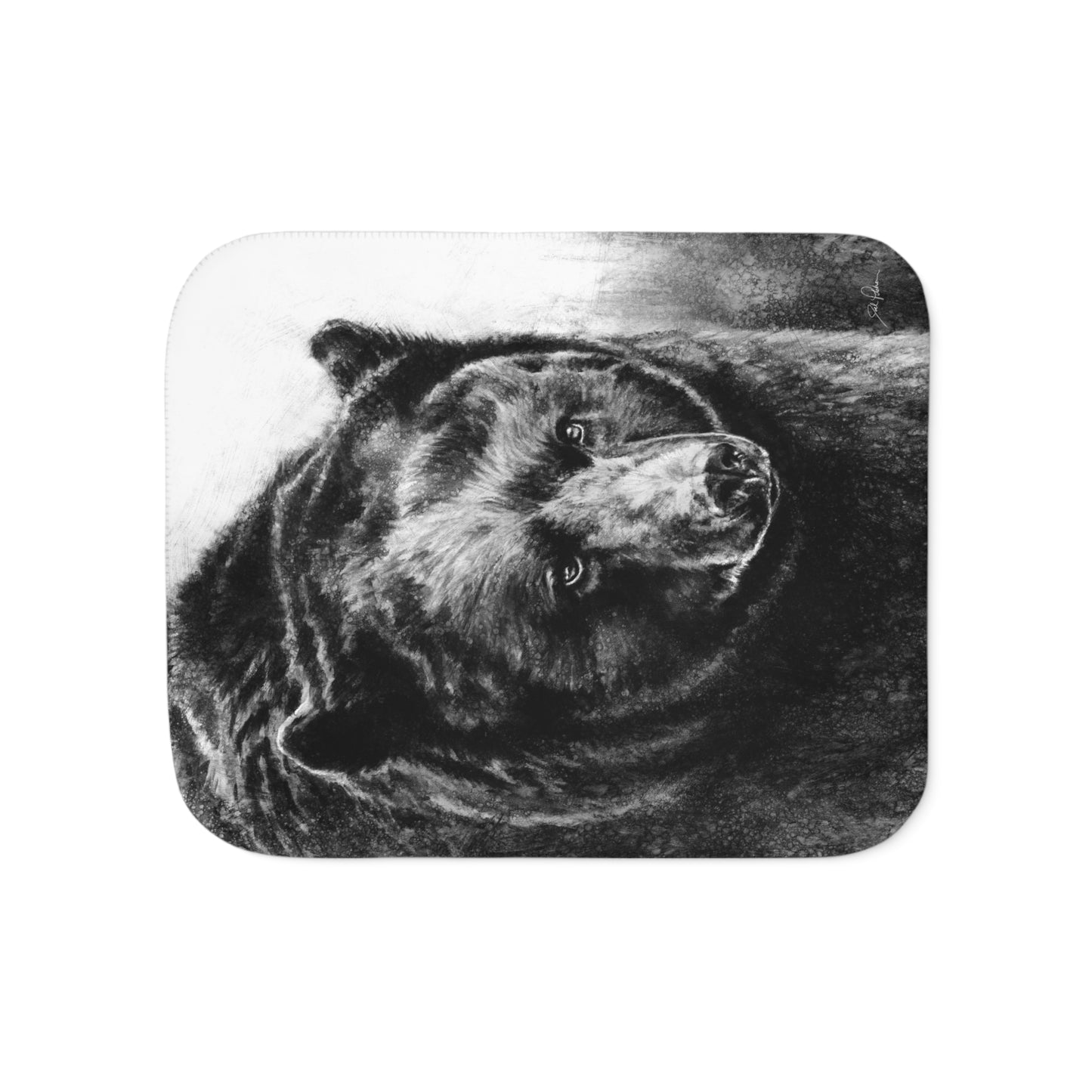 "Black Bear" Sherpa Blanket.