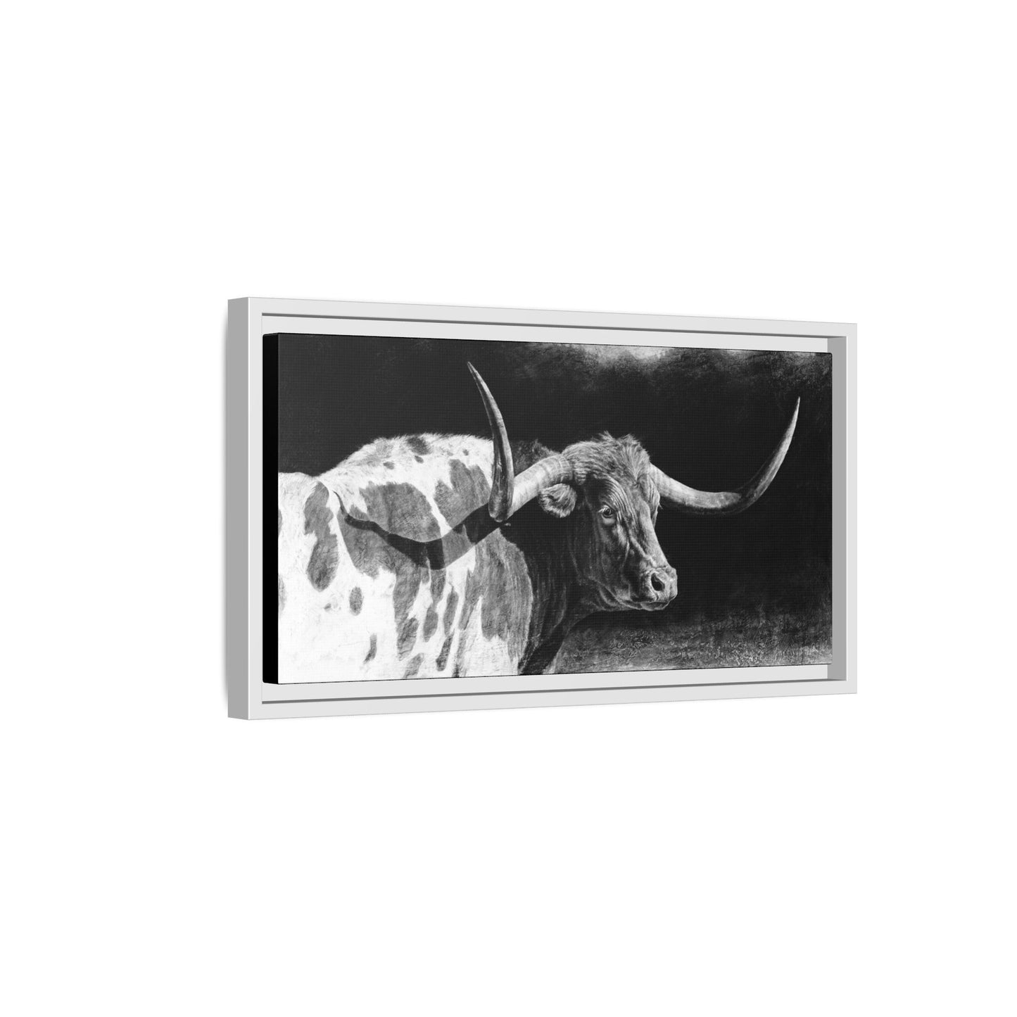 "Longhorn II" Framed Canvas