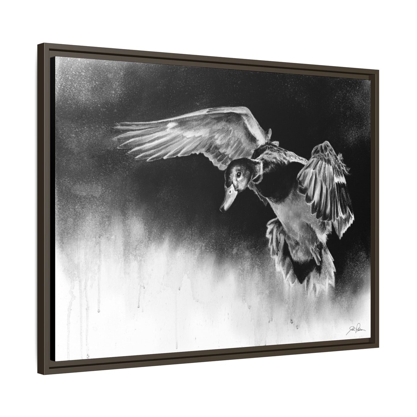 "Controlled Descent" Framed Canvas