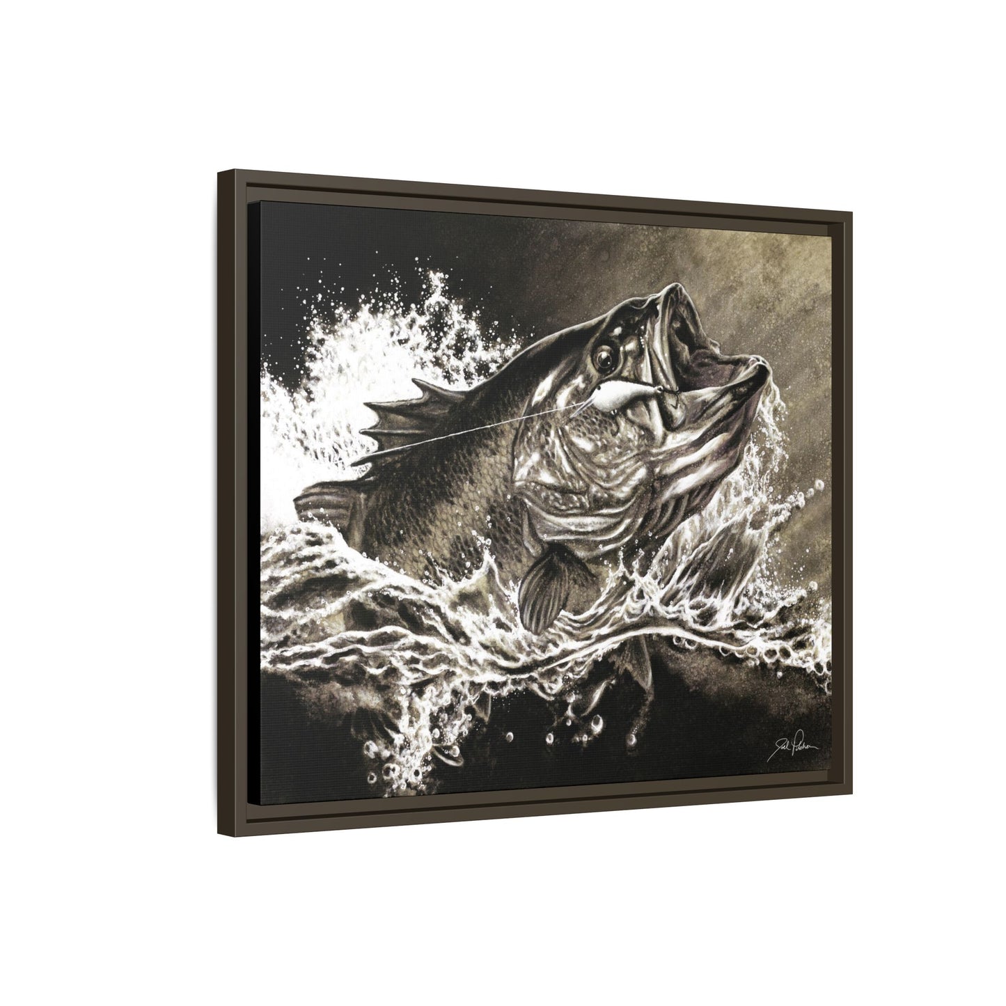 "Hooked" Framed Canvas