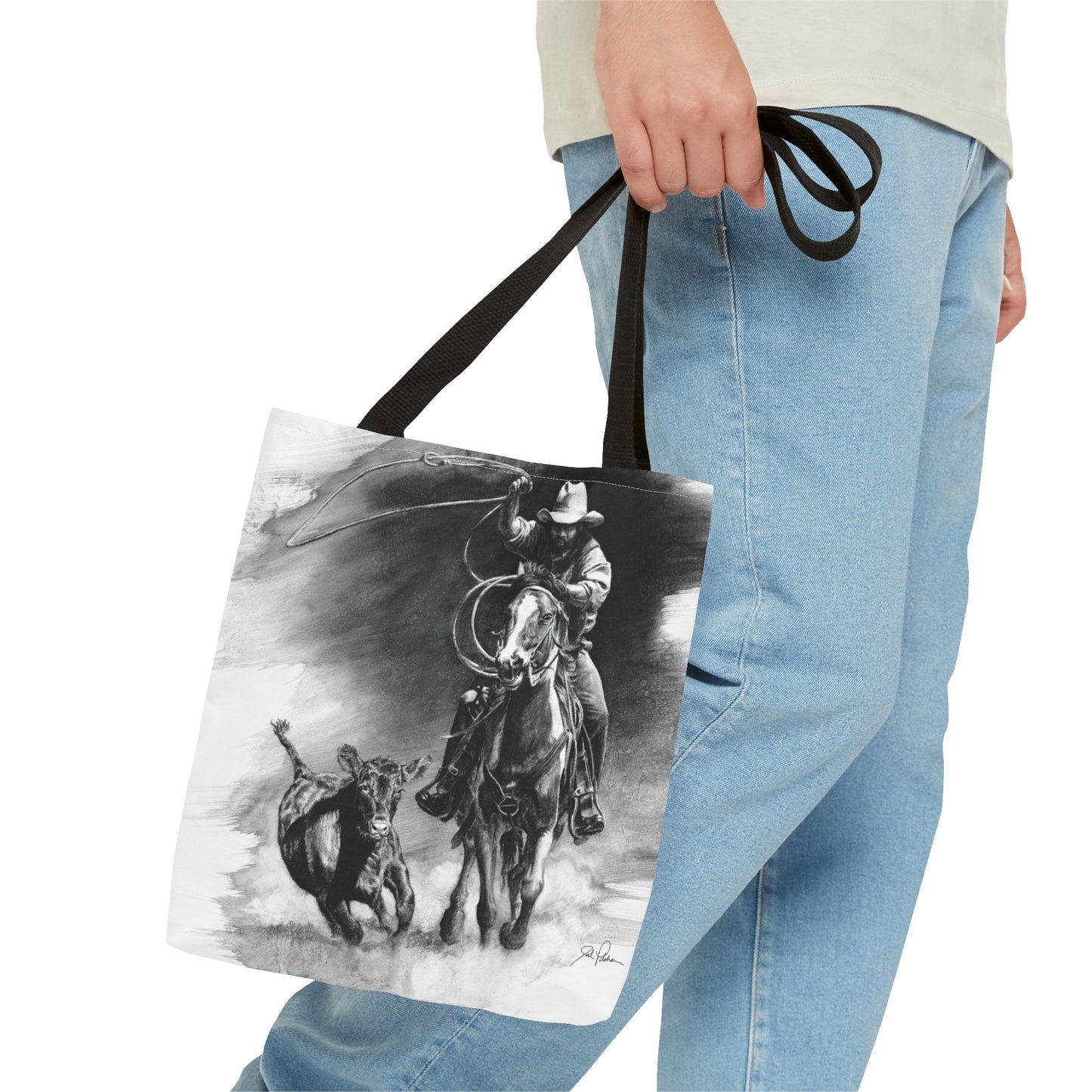 "Calf Roping" Tote Bag
