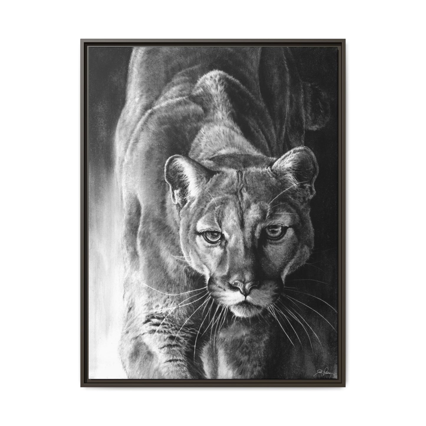"Watcher in the Woods" Framed Canvas