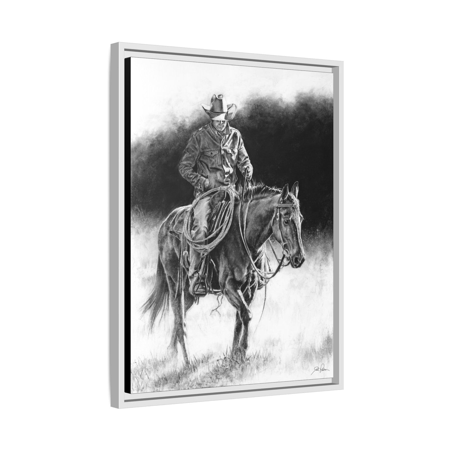 "Ridin' for the Brand" Framed Canvas
