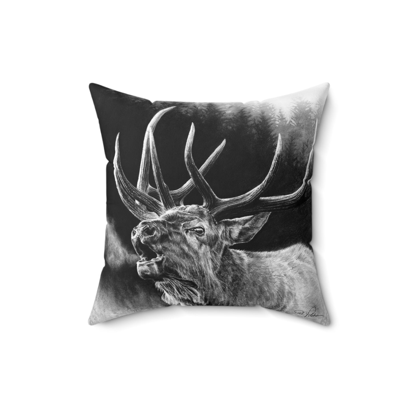 "Bugle Boy" Square Pillow.