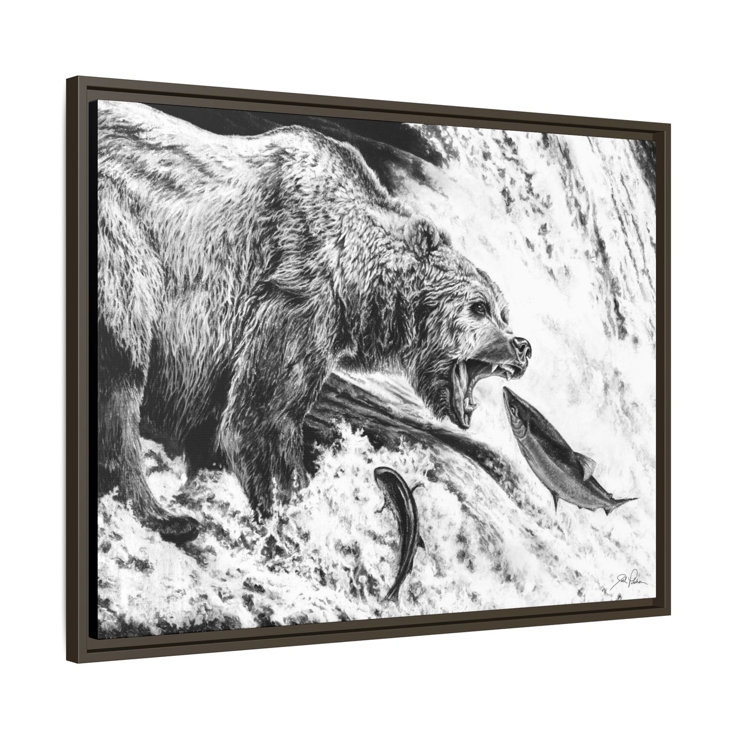 Gone Fishin'" Framed Canvas