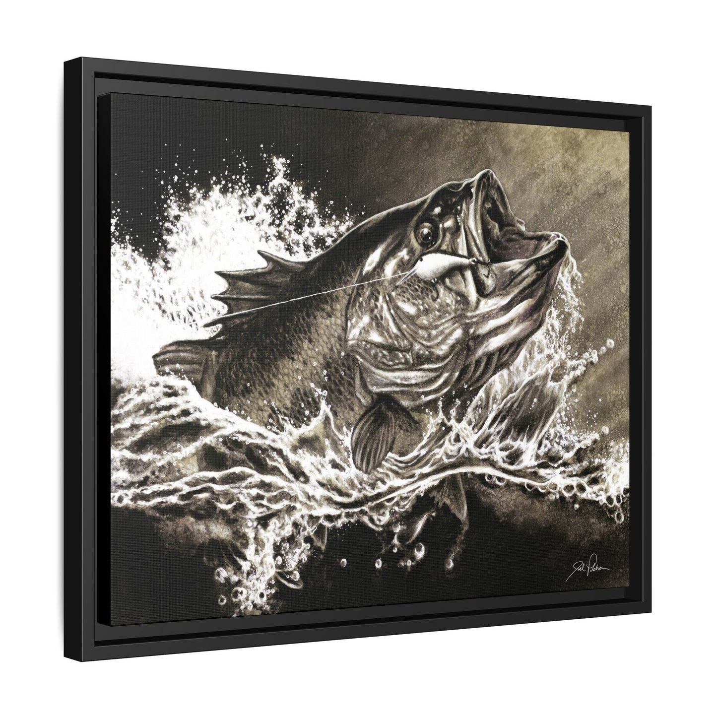 "Hooked" Framed Canvas