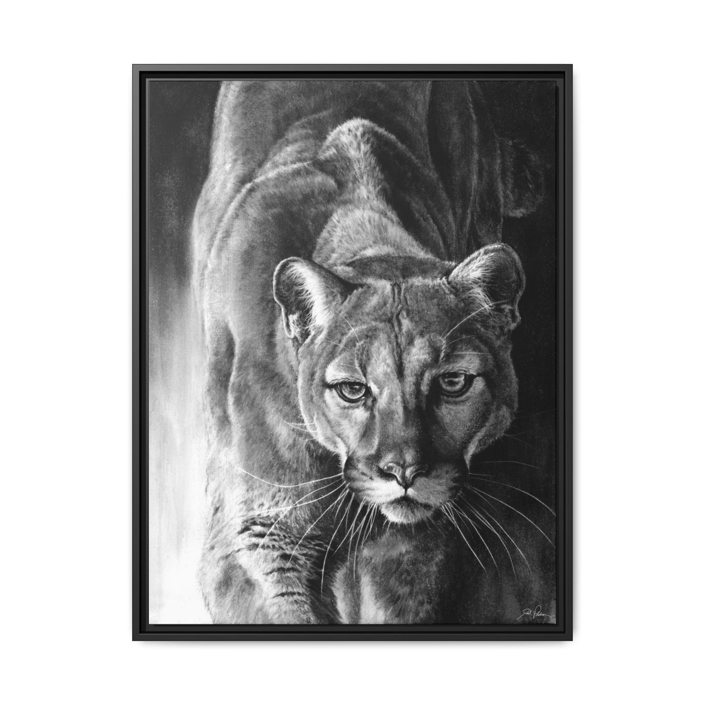 "Watcher in the Woods" Framed Canvas