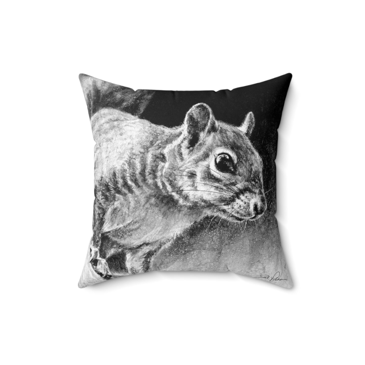 "Squirrel" Square Pillow.