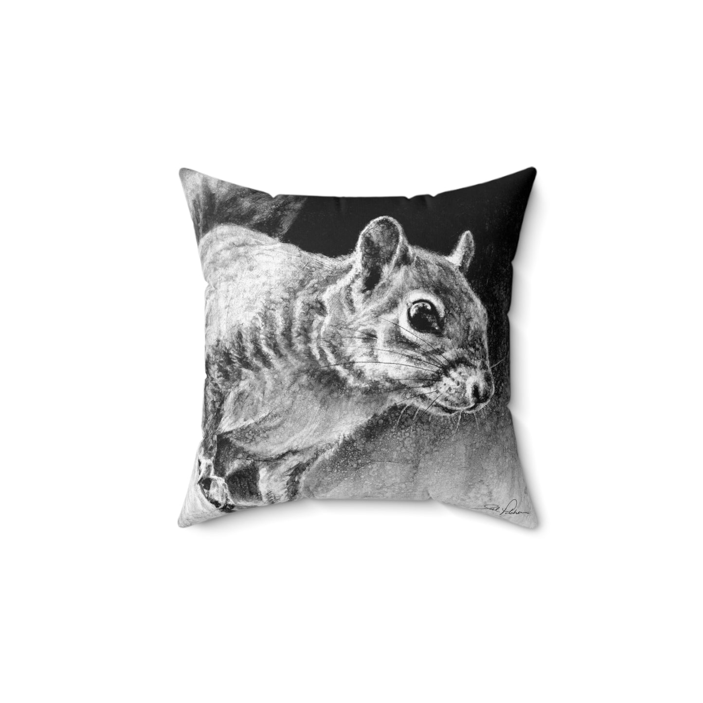 "Squirrel" Square Pillow.