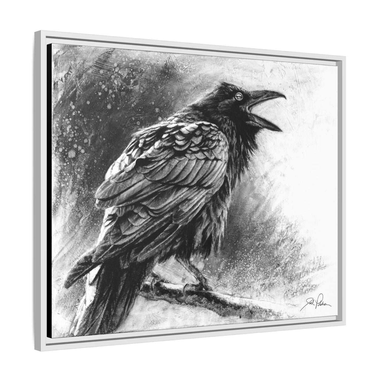 "Raven" Framed Canvas