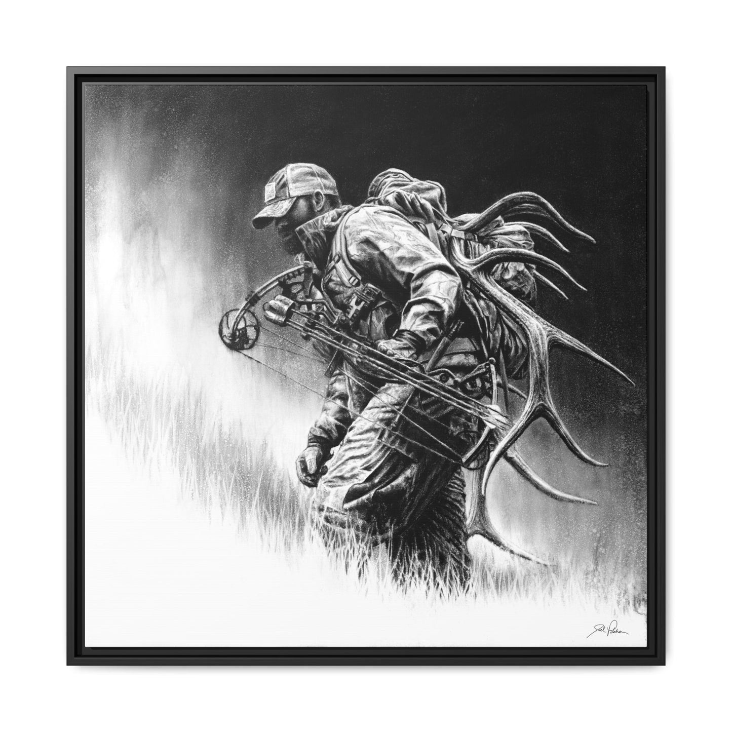 "Uphill Battle" Framed Canvas