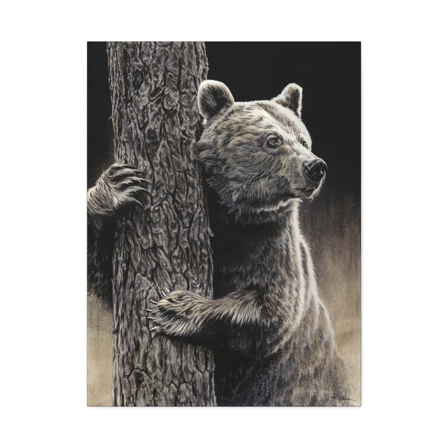 "Bear Hug" Stretched Canvas