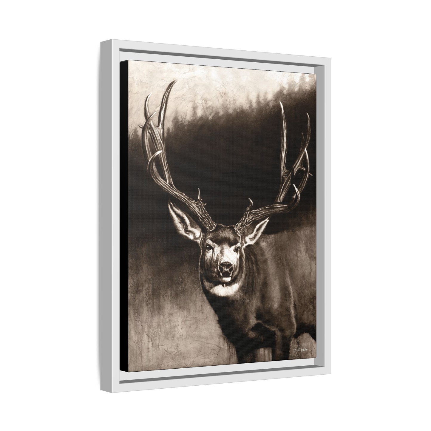 "Muley" Framed Canvas