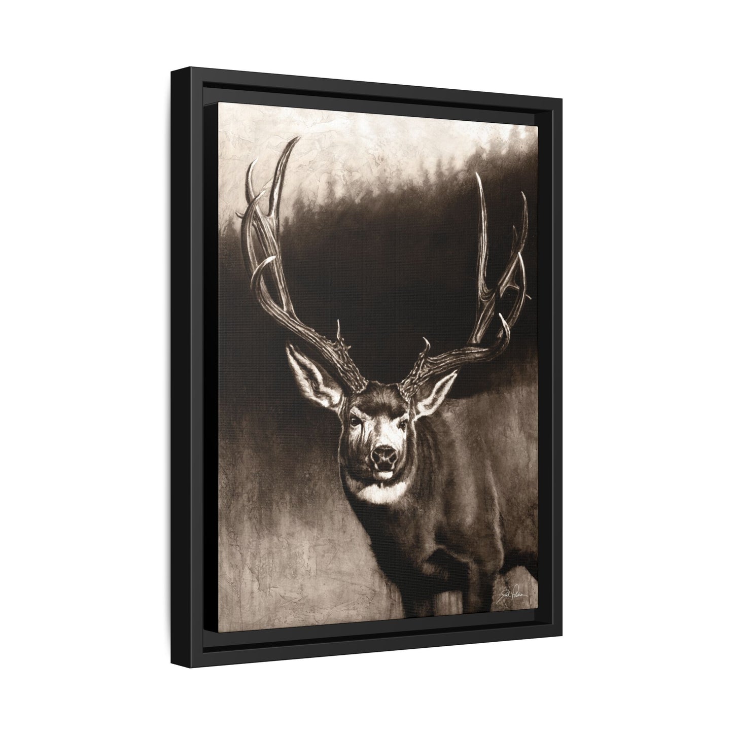 "Muley" Framed Canvas