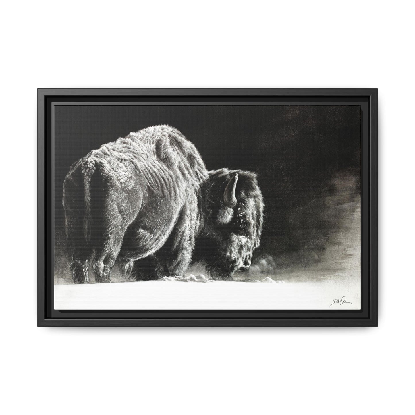 "Frosty" Framed Canvas