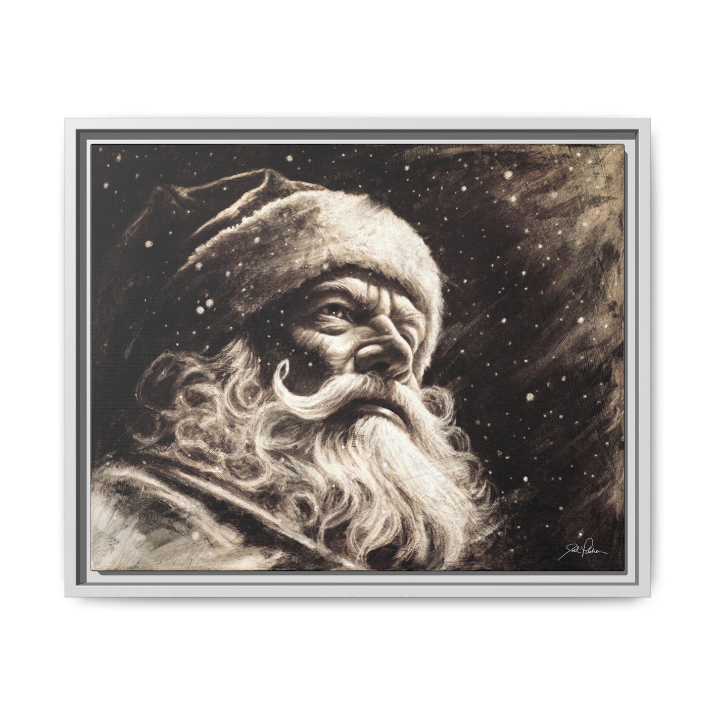"Kris Kringle" Framed Canvas