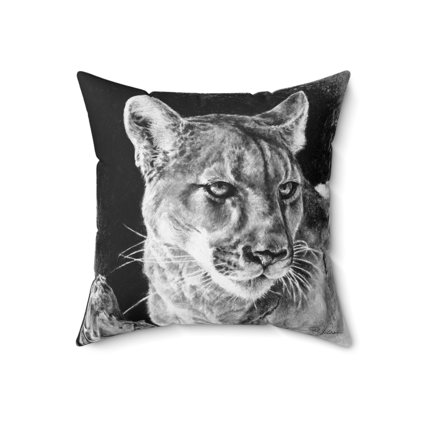 "Mountain Lion" Square Pillow.