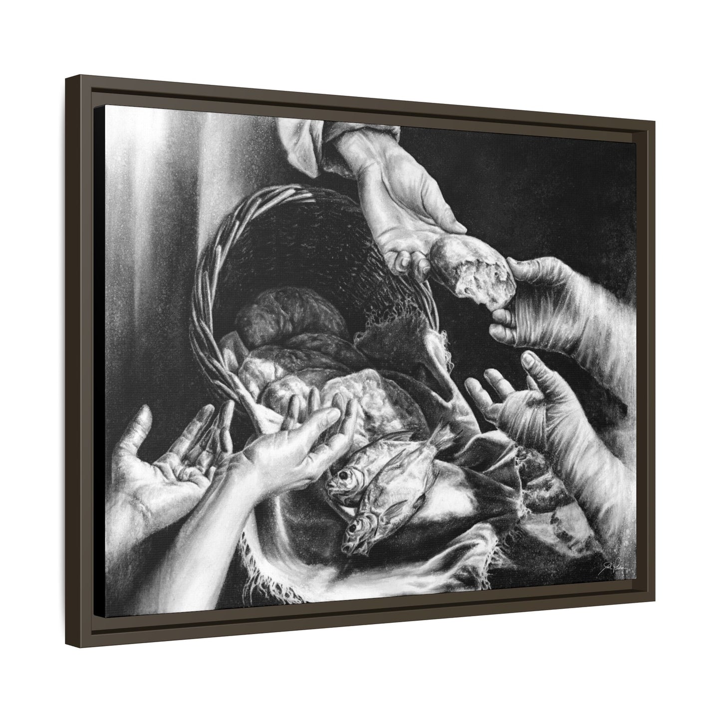 "Loaves and Fishes" Framed Canvas